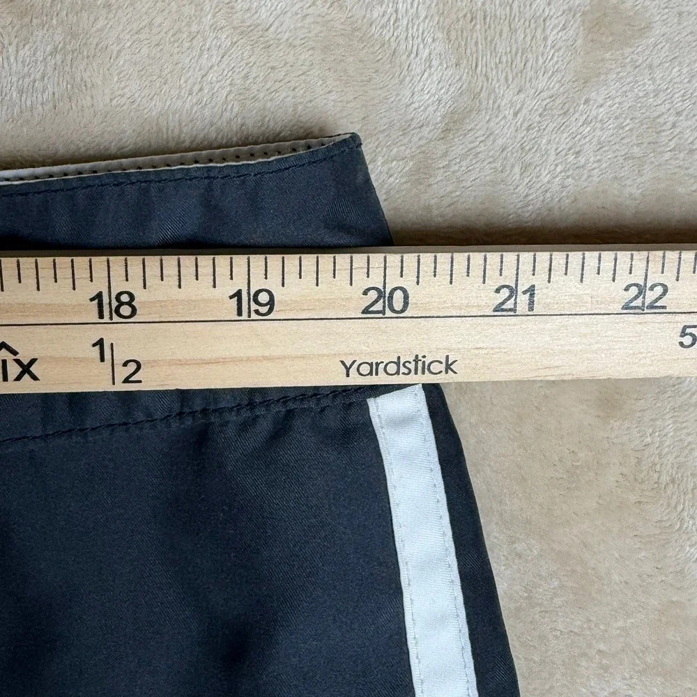 American Eagle Men‎ 38 Striped Board Shorts Colorblock Blk Blue Brown White Swim